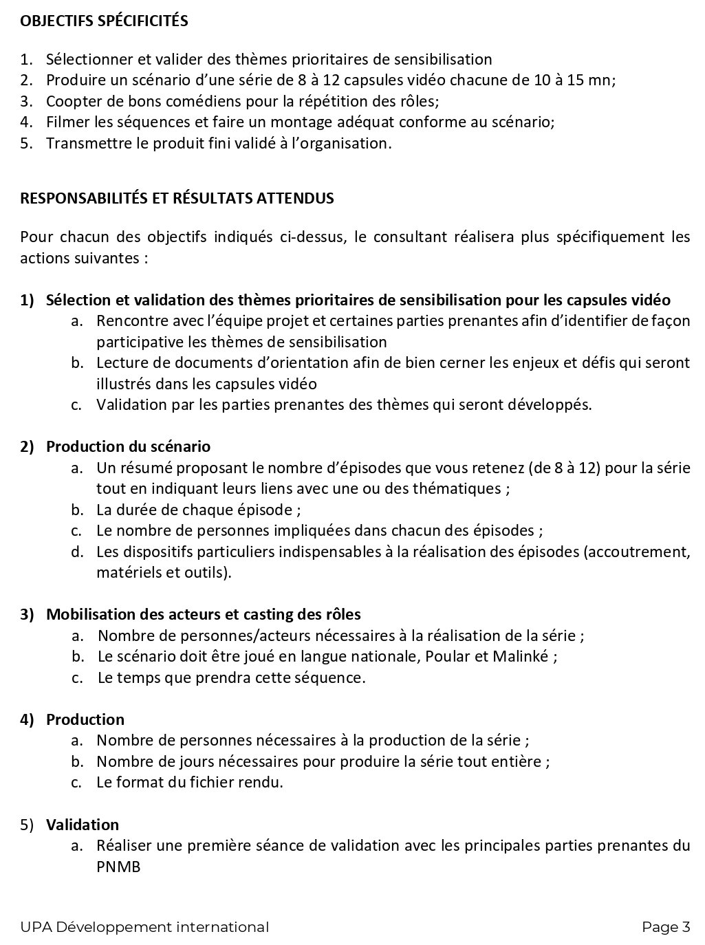 Recrutement D'un.e Consultant.e en élaboration de capsules vidéo pour le projet Femmes pro-Forêts en Guinée | Page 3