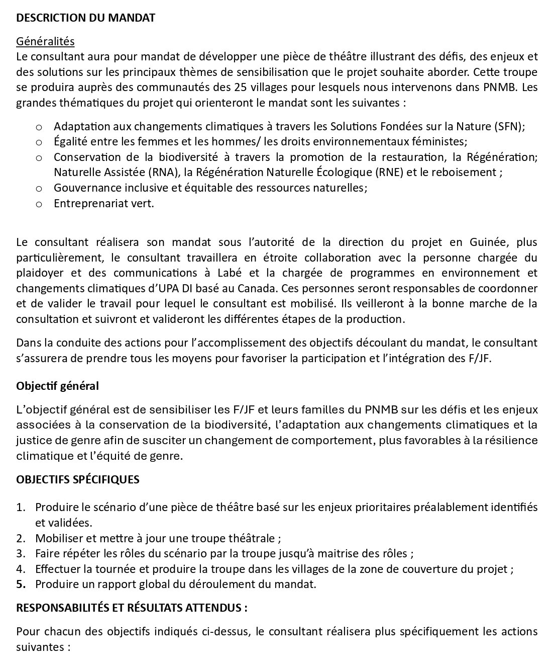 Recrutement D'un Consultant.e en élaboration de capsules vidéo pour le projet Femmes pro-Forêts en Guinée | Page 2