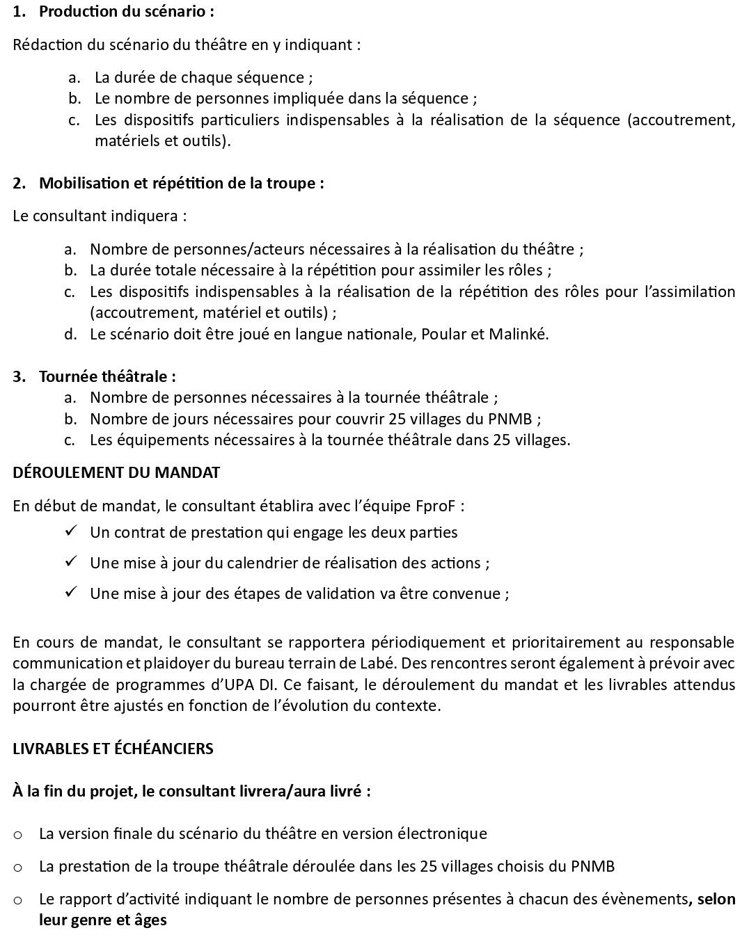 Recrutement D'un Consultant.e en élaboration de capsules vidéo pour le projet Femmes pro-Forêts en Guinée | Page 3