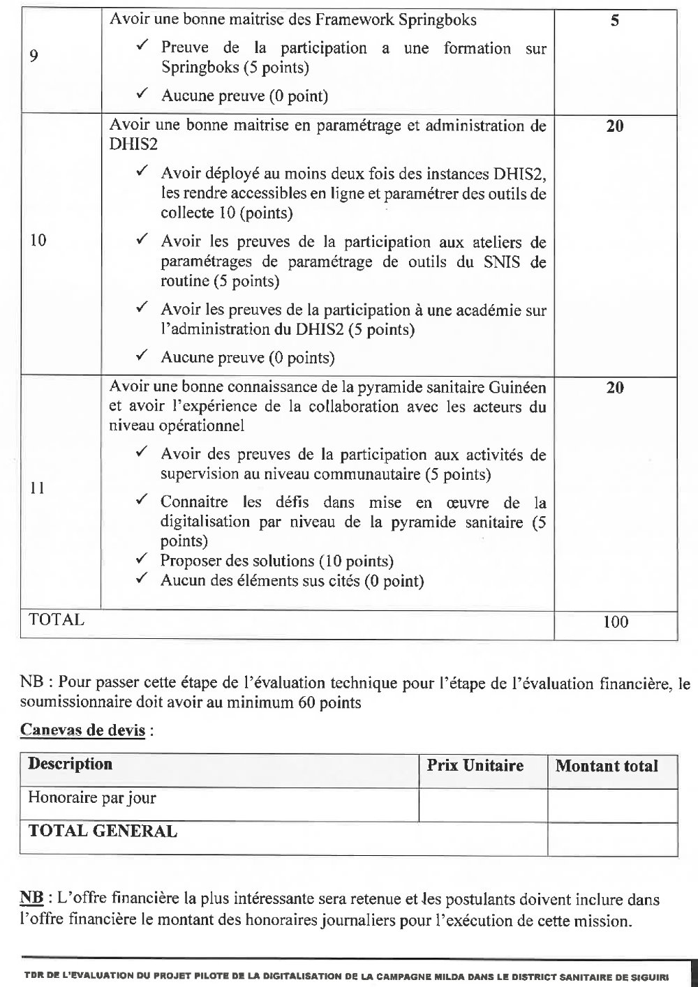 Publication d’un avis pour le recrutement d’un consultant technique national pour la digitalisation des campagnes MILDA et CPS -  Page 4