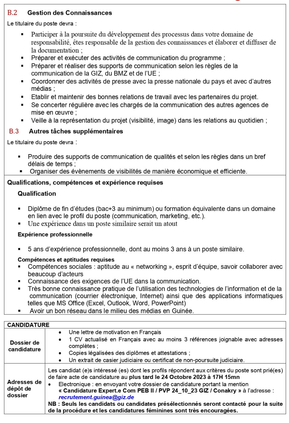 Avis de recrutement d'un (e) Expert.e en Communication | Page 2