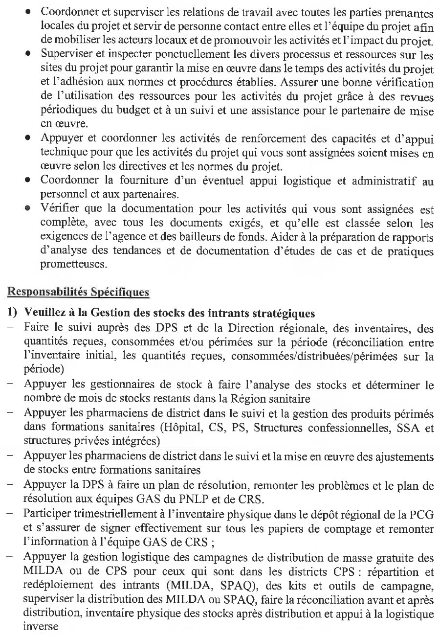 Offre d'emploi en guinée CRS guinée - p2