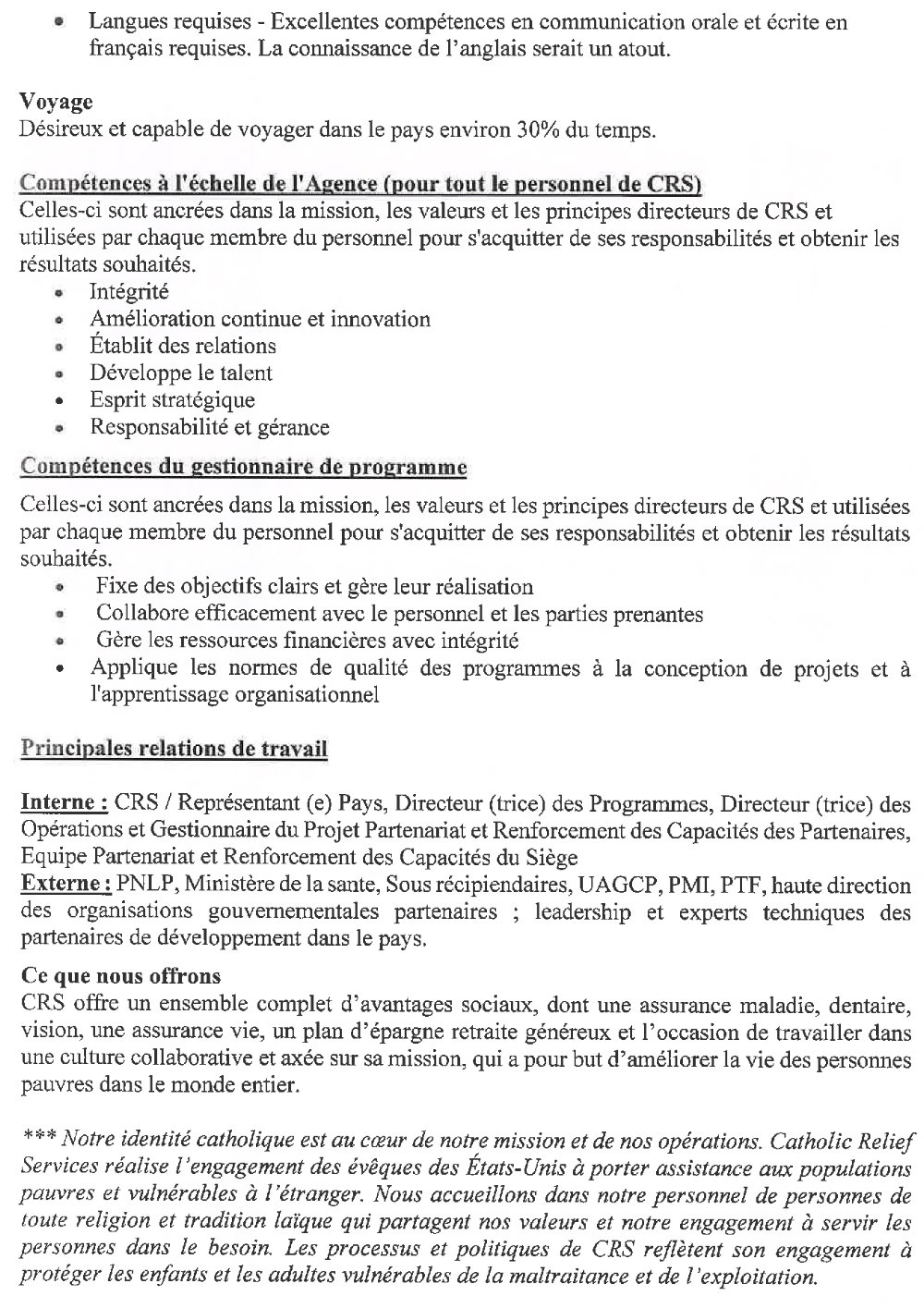 Avis de recrutement d’un(e) Gestionnaire HPI (High- Performing Implementors Initiative) Page-4