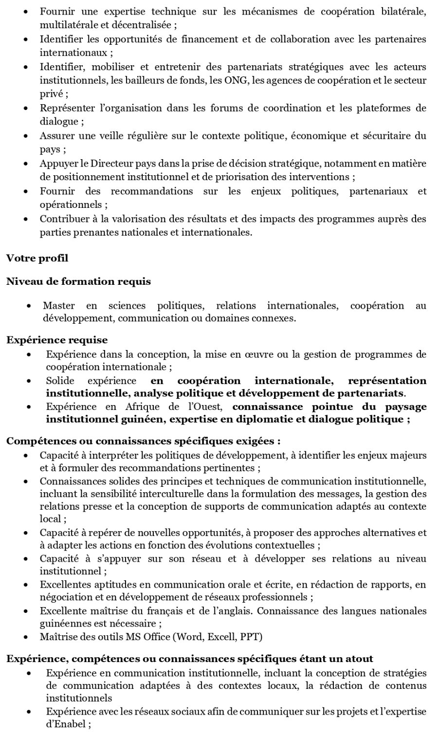 Avis de recrutement d’un.ère Conseiller.ére Stratégique Pays (h/f/x) – Guinée | Page 2