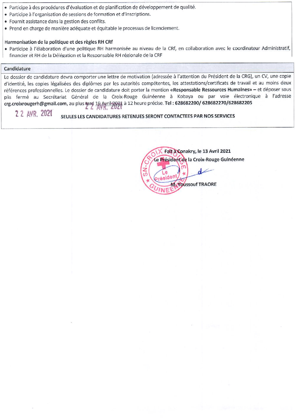 Recrutement d'Un Responsable Ressources Humaines p3