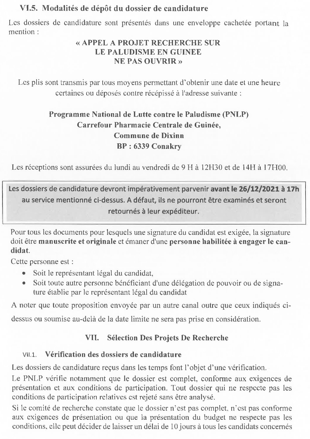 Appel à candidature pour trois (3) Projets de Recherche Opérationnelle p4