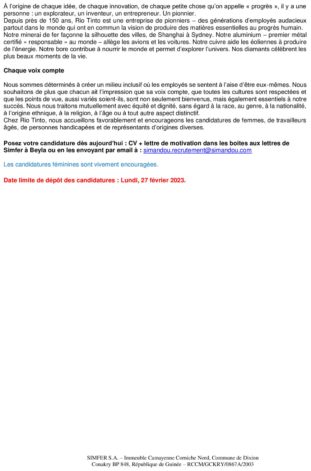 Recrutement De Trois (03) Vulcanisateurs HME | Page 2