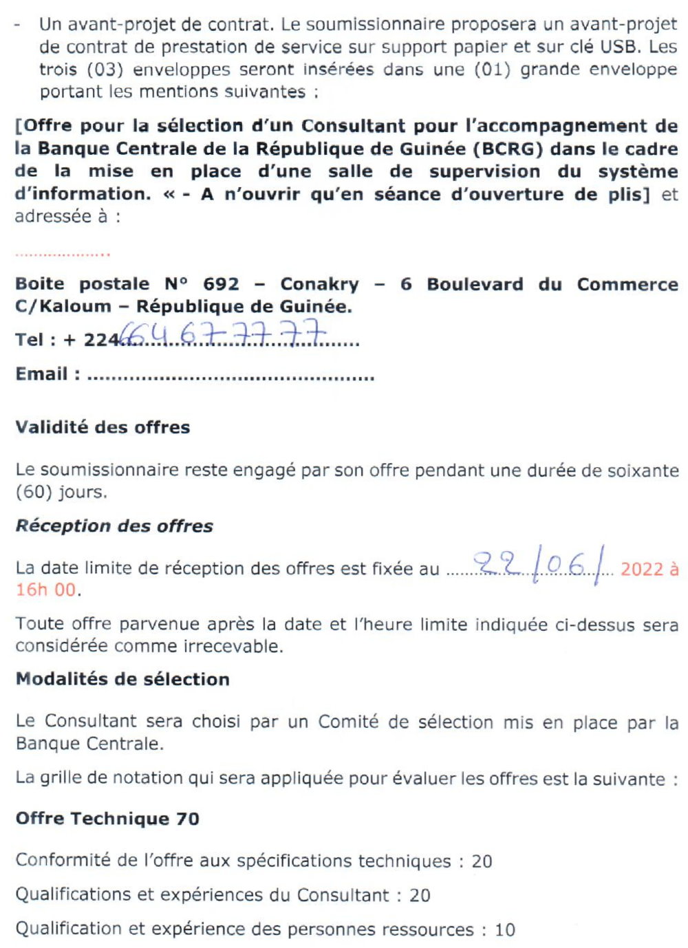 TERMES DE REFERENCE POUR LA SELECTION D'UN CONSULTANT CHARGE D'ACCOMPAGNER LA BCRG DANS LA MISE EN PLACE D'UNE SALLE DE SUPERVISION DU SYSTEME D'INFORMATION | Page 5