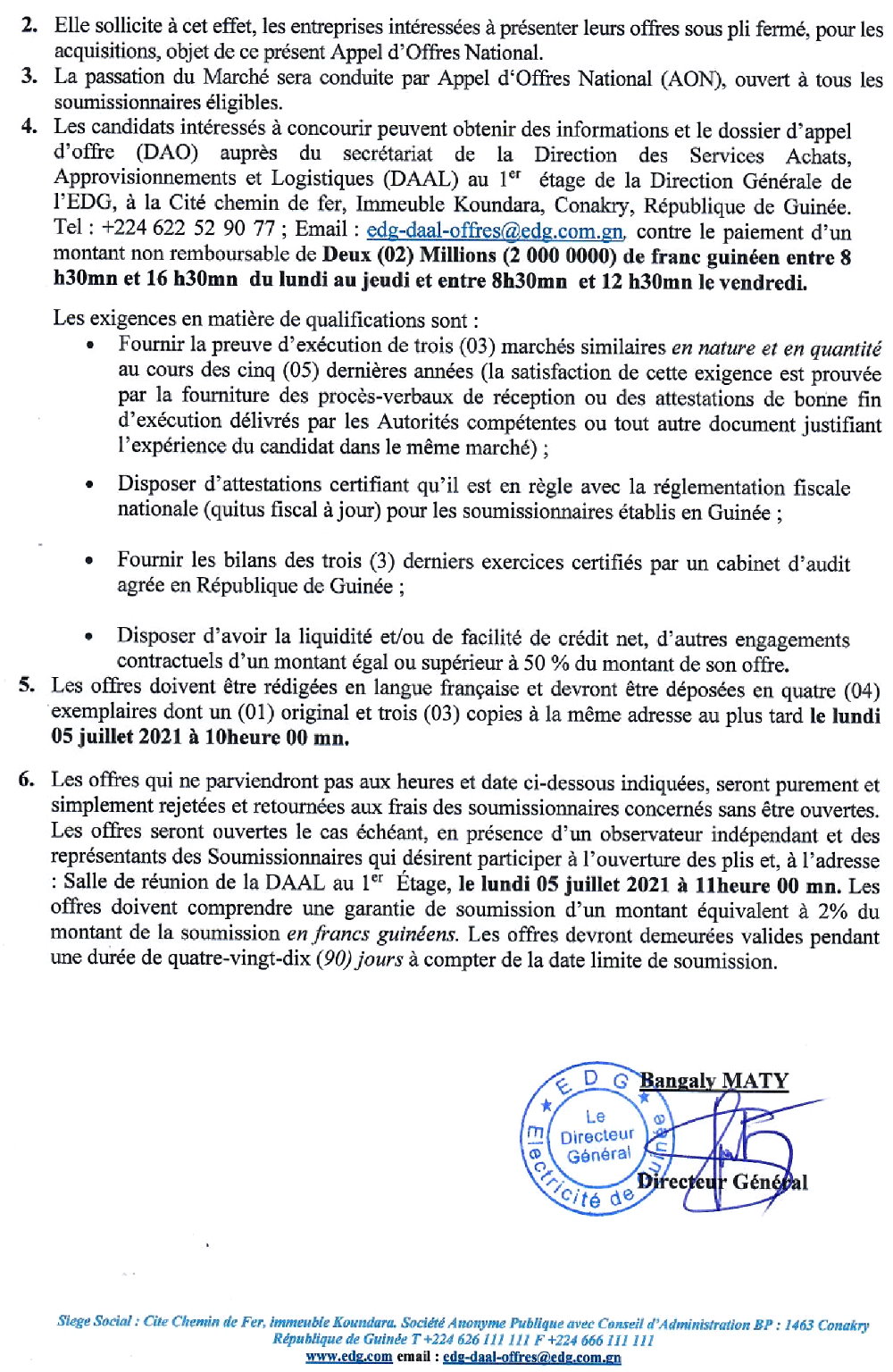 EDG Appel d'Offres p2