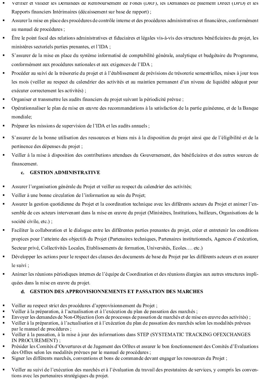 Sollicitation De Manifestations D’intérêt Recrutement D’un Coordonnateur Pour Le Projet Régional D’intégration Numérique En Afrique De L’ouest (WARDIP-GUINEE) | page 3