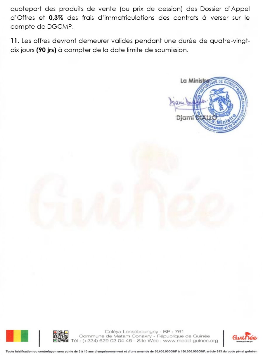 Avis d'appel d'offres pour le marché relatif à l’acquisition et l’installation d’incinérateurs de déchets dangereux | Page 3