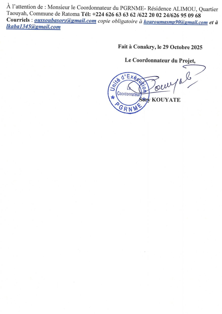 Avis de Recrutement d’un Cabinet pour le Conseil Légal auprès du Ministère des Mines et de la Géologie de la République de Guinée | Page 3