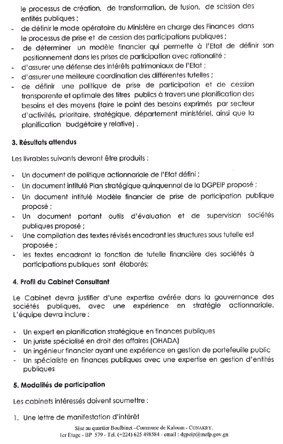 Recrutement d'un cabinet spécialisé en stratégie et développement organisationnel afin d'élaborer une Politique Actionnariale de l'État | Page 3