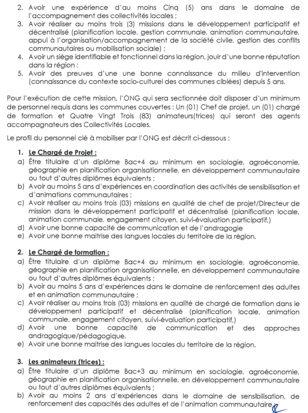 Recrutement d’une ONG pour la consolidation du Système d’Alerte Précoce et de Réponse (SAPR) et du Mécanisme de Gestion des Réclamations (MGR) au profit de quatre- vingt-trois (83) collectivités locales des régions de la Haute Guinée et de la Guinée Forestière | Page 2