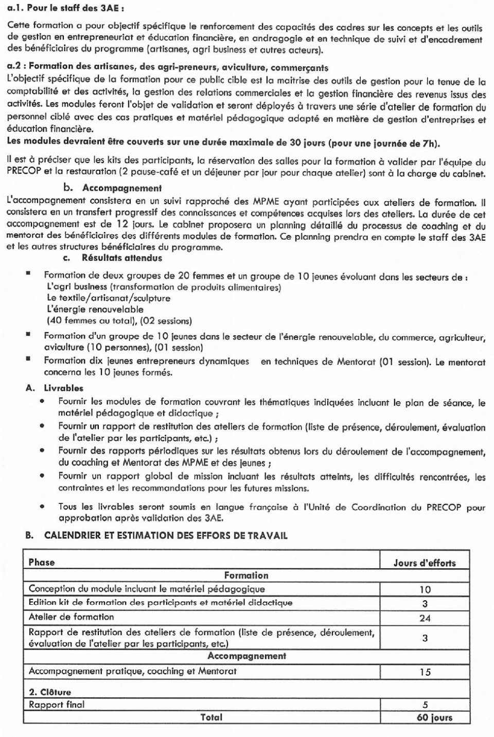 AVIS DE RECRUTEMENT D’UN CABINET POUR LA REALISATION DE QUATRE SESSIONS DE FORMATIONS AU COMPTE DES 3 AE | Page 2