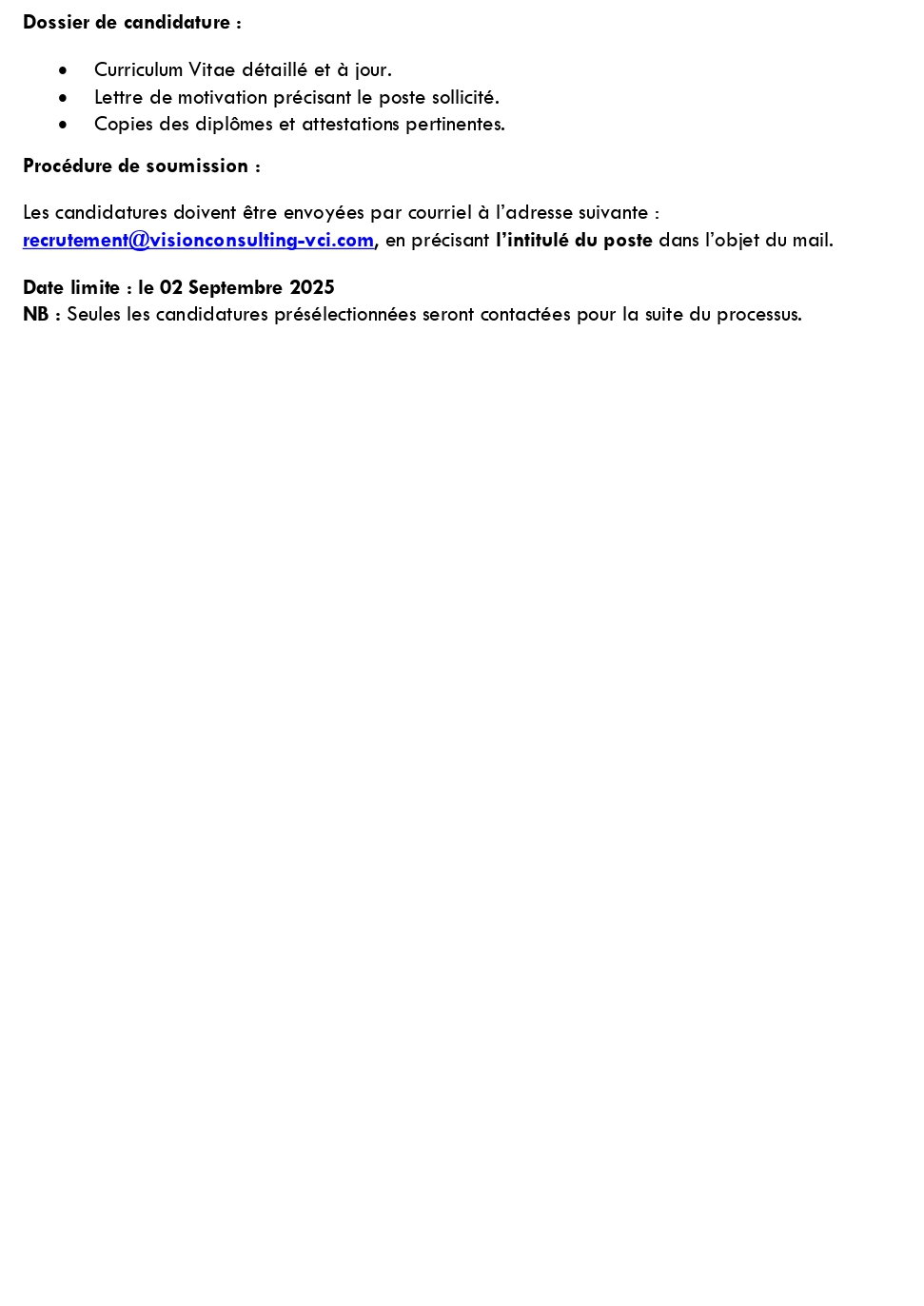 Recrutement De Plusieurs Postes (Électromécaniciens, Mécaniciens de groupes électrogènes, Ingénieurs Télécoms) | Page 2