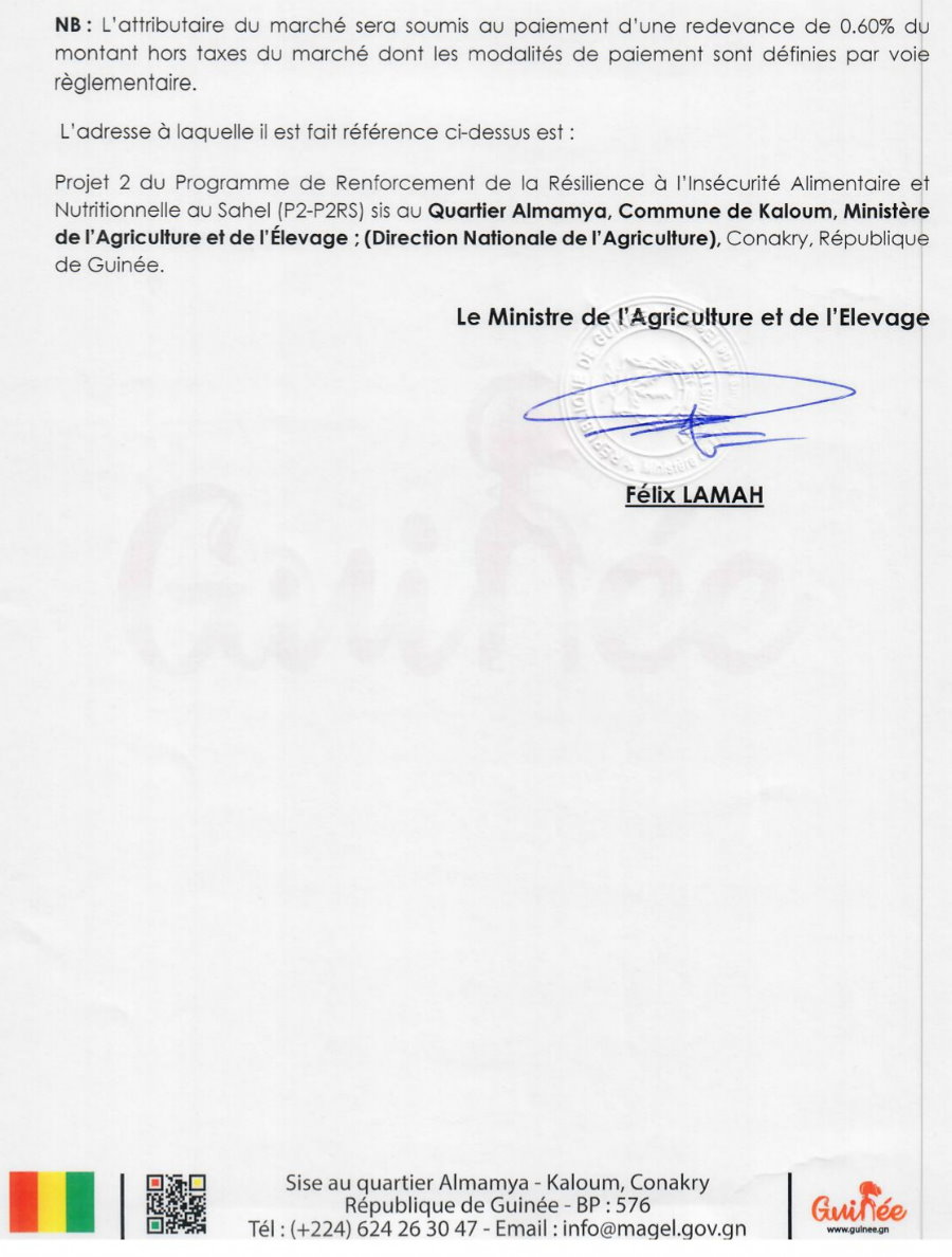 Marchés Acquisition de matériels roulants (véhicules et motos) en deux (2) lots | Page 3