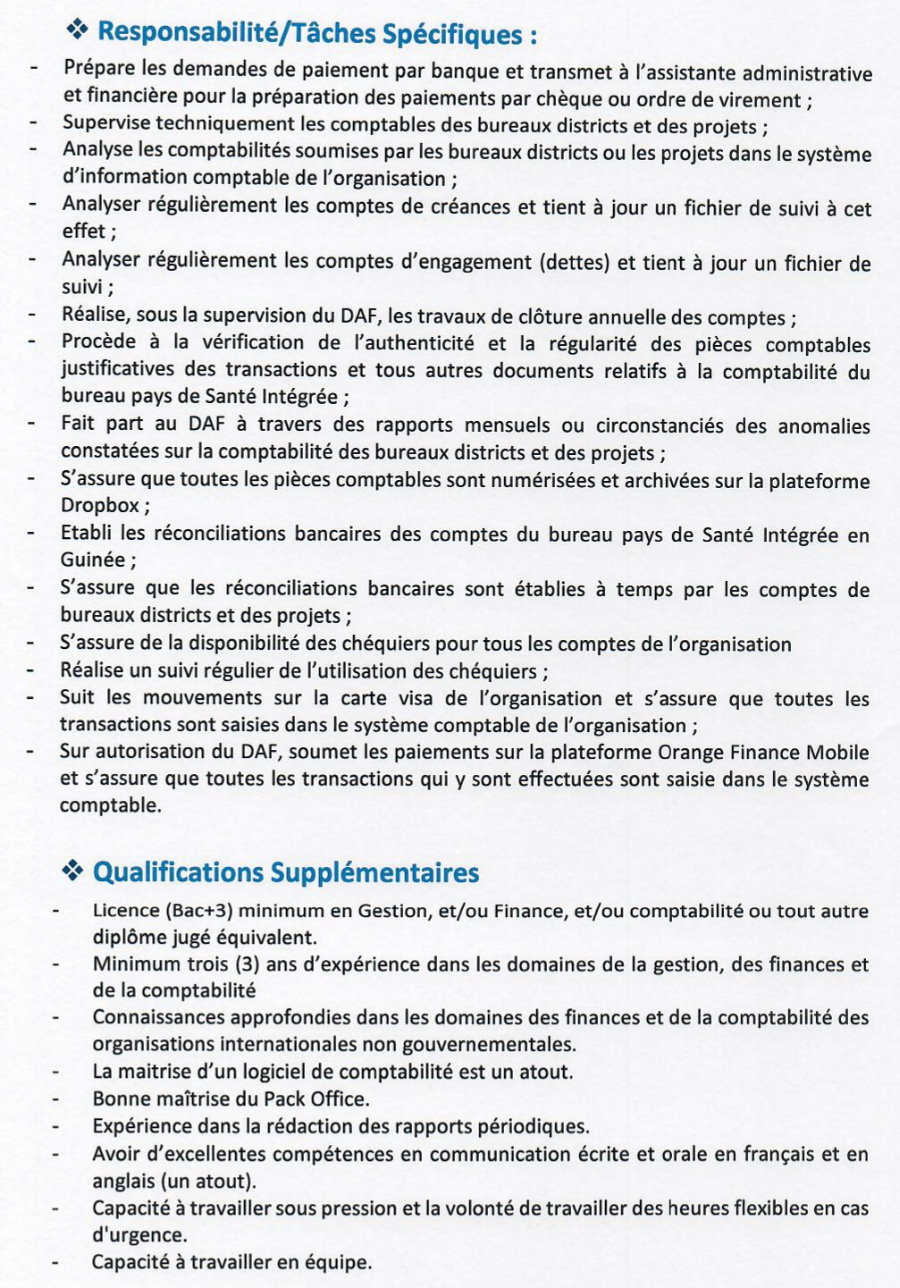 AVIS DE RECRUTEMENT D'UN FINANCE MANAGER | Page 2