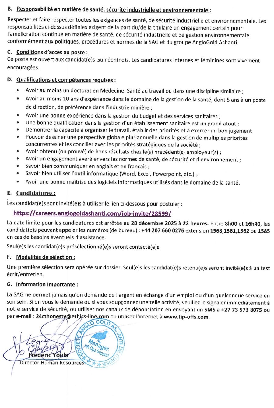 Recrutement D'un(e) Directeur(rice) Au Compte Du Département De La Santé | Page 2