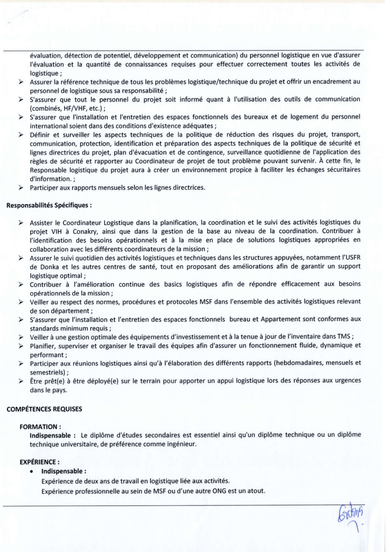 Recrutement D'un Responsable Logistique | Page 2
