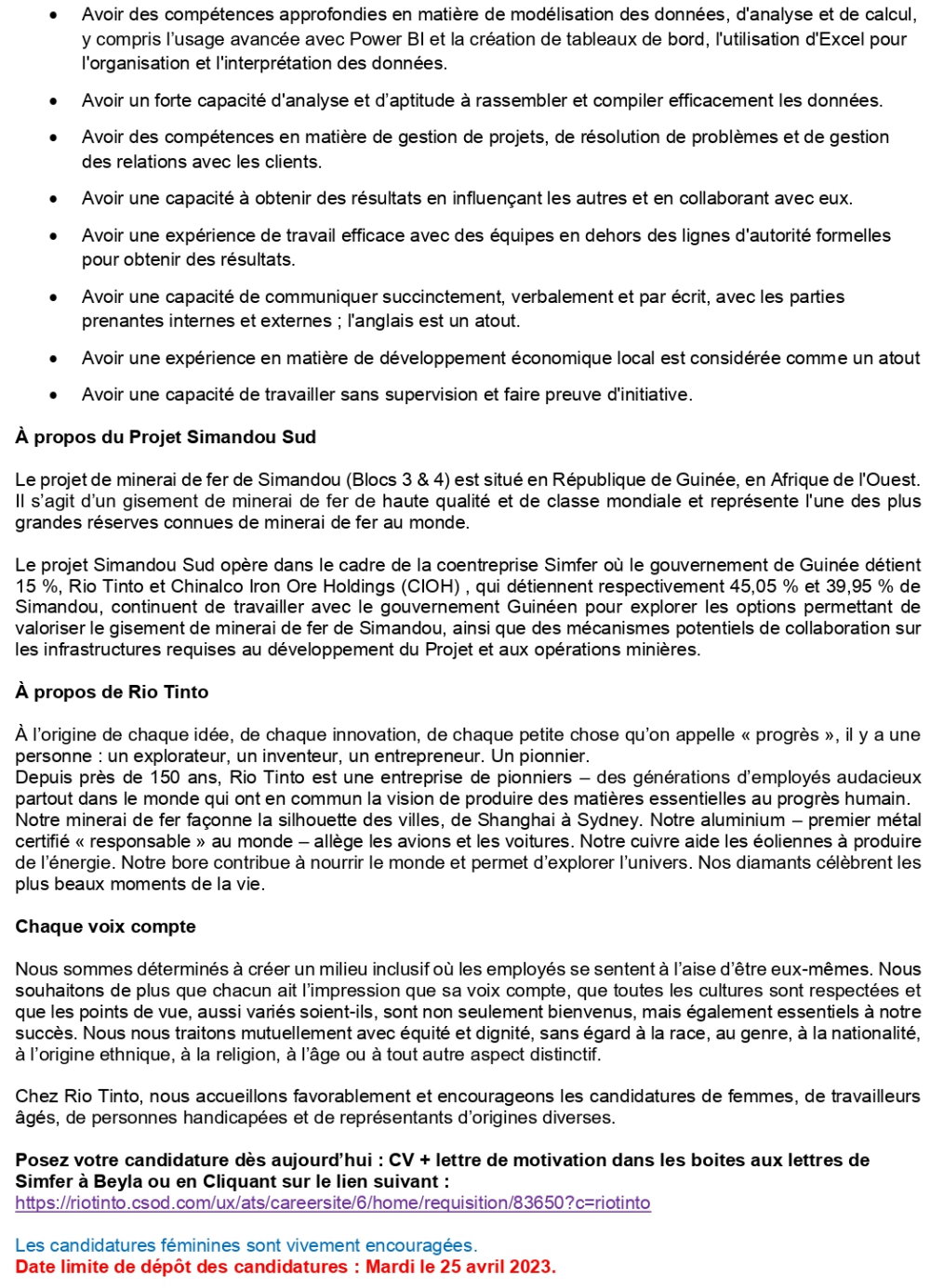 Un (e) Analyste Développement des Fournisseurs (data) | page 2