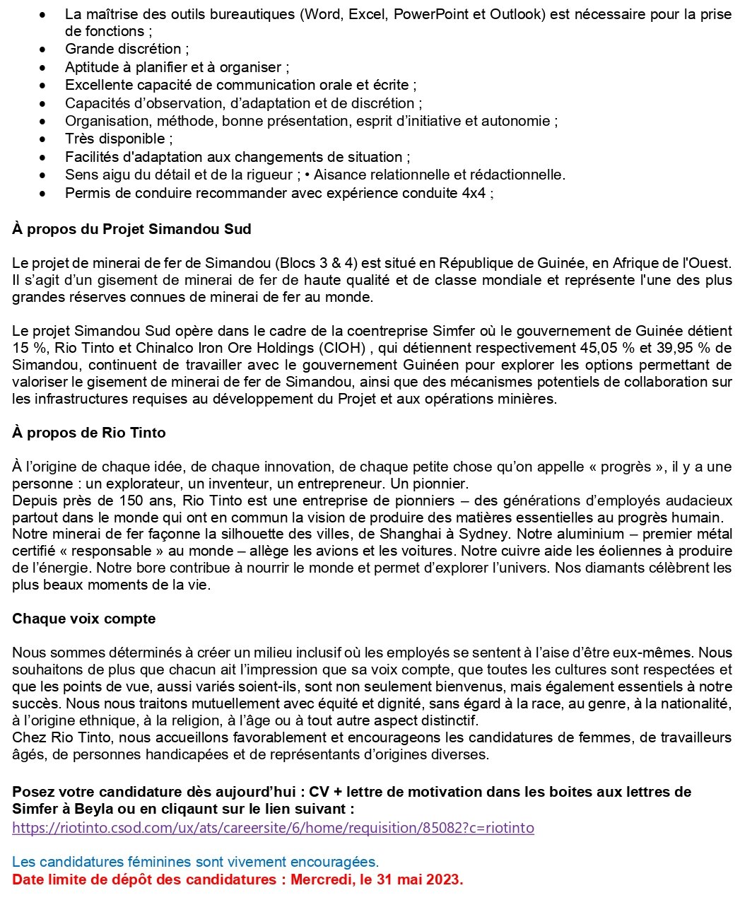Deux (02) Assistant(e)s Administratifs (ves) | page 2