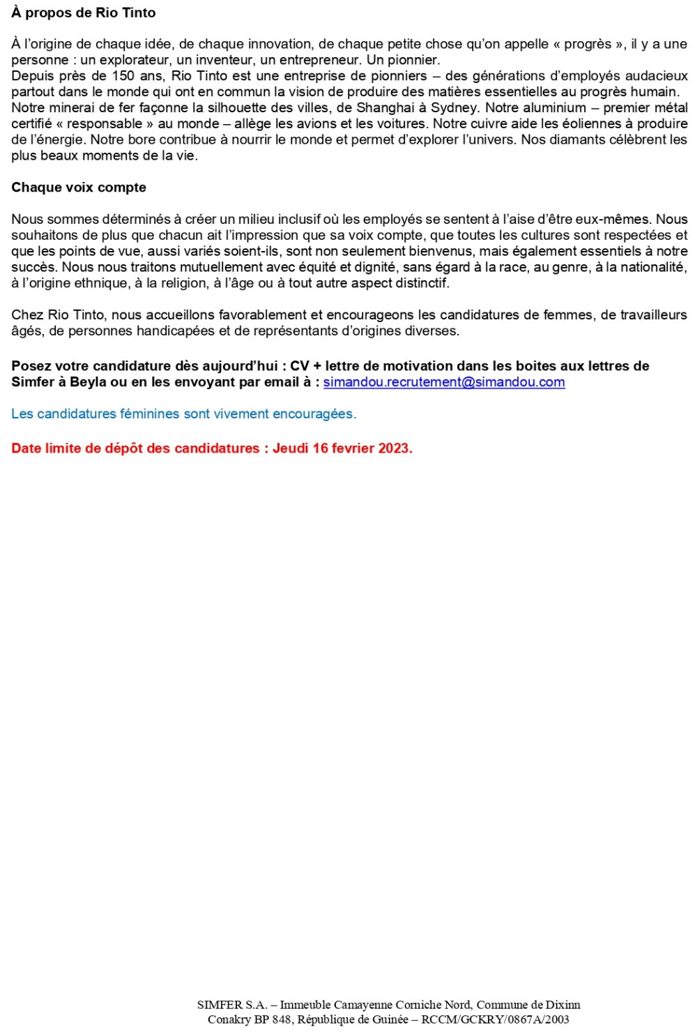 Recrutement De Deux (02) Chefs d’Équipes Électriciens | page 2