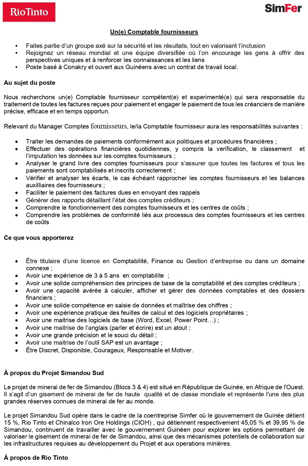 Un(e) Comptable fournisseurs | Page 1