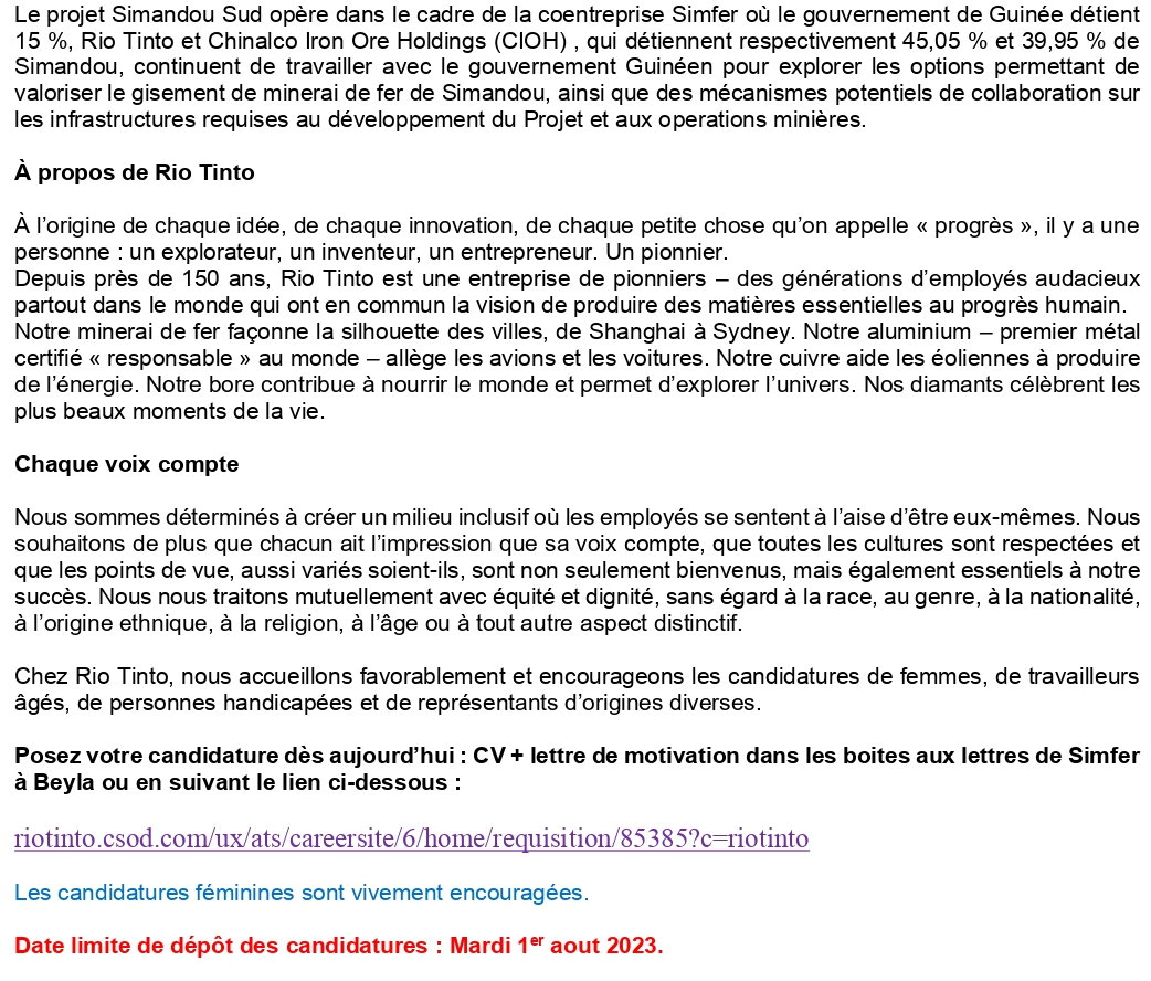 Avis de recrutement d'Un(e) Conseiller(ère) en Migration Induite par le Projet PIM (Rail) | page 2