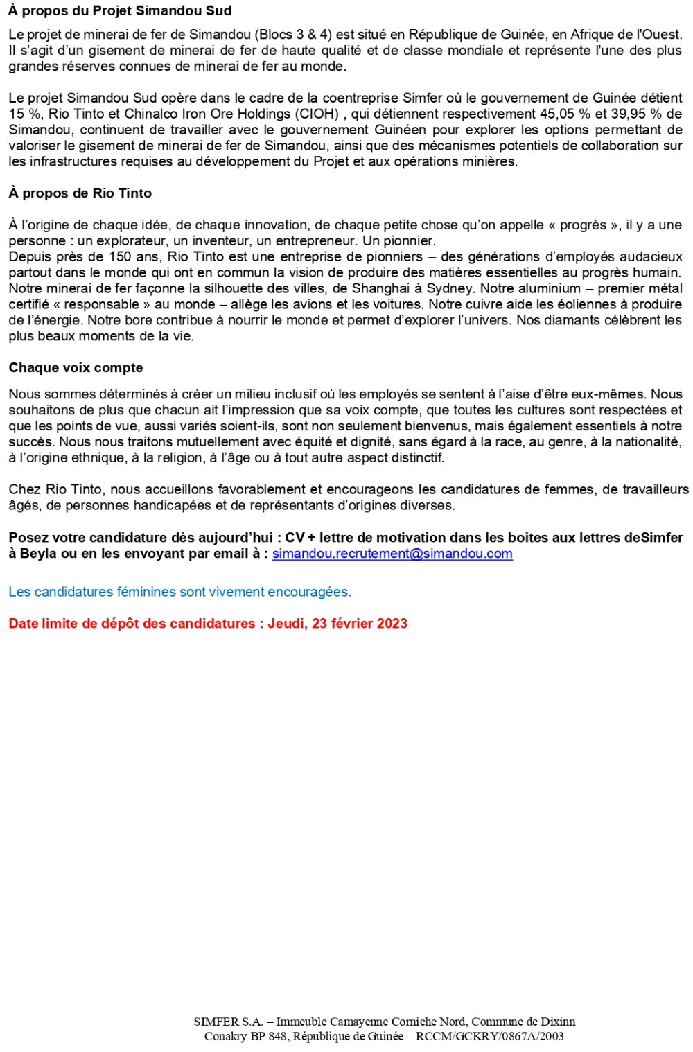 Trois (03) Formateurs (trices) Evaluateurs (trices), Santé, Sécurité, Environnement | Page 2