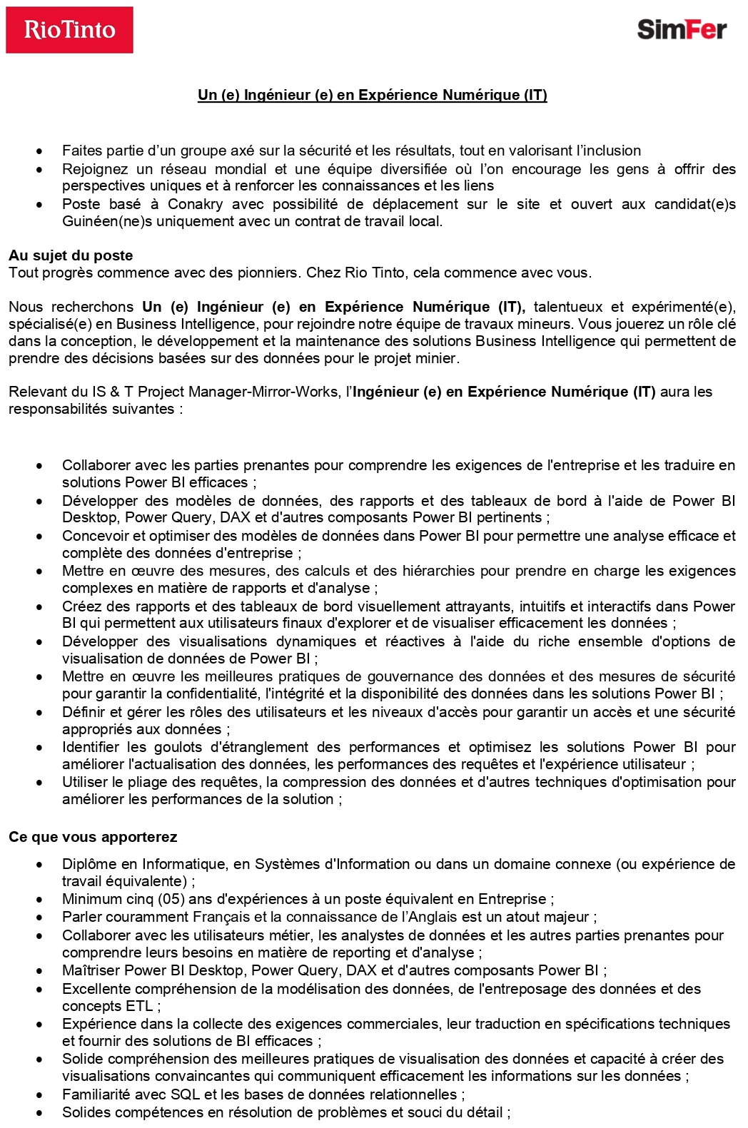 Un (e) Ingénieur (e) en Expérience Numérique (IT) | Page 1