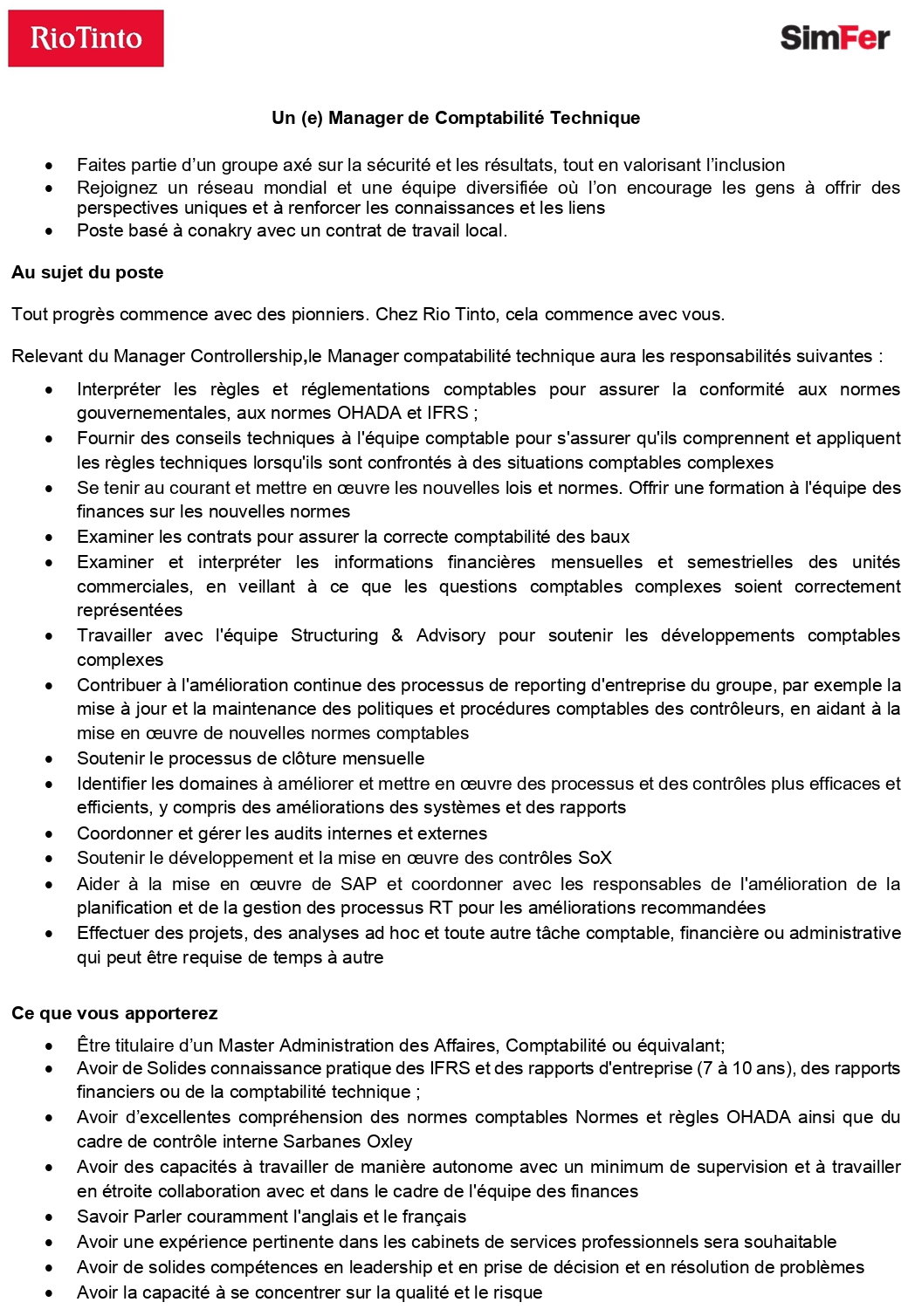 Un (e) Manager de Comptabilité Technique | p 2