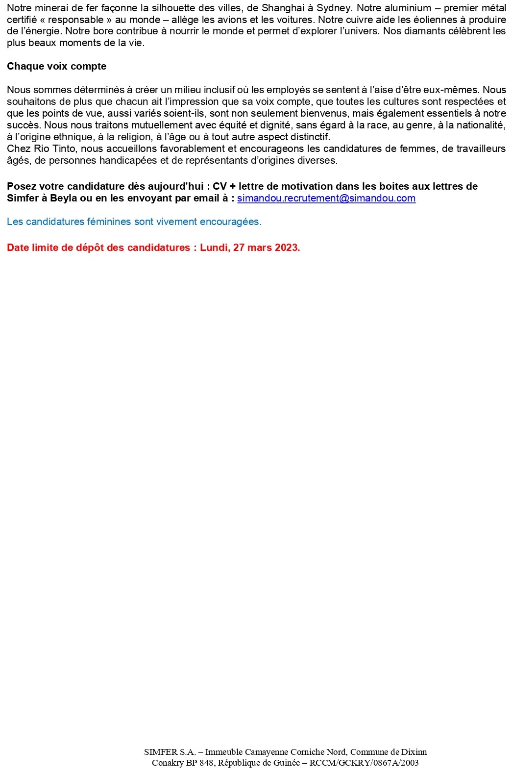 Un (1) Mecanicien HME | page 2