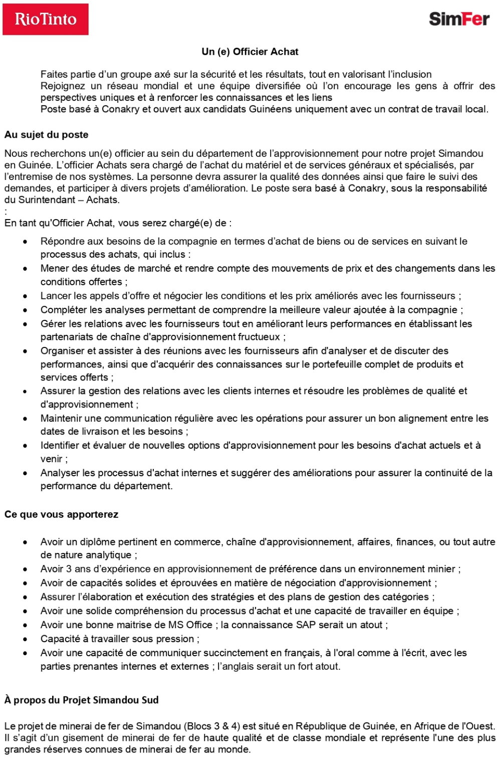 Un (e) Officier Achat | page 1