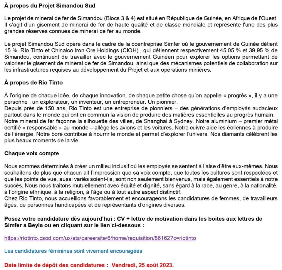 Avis de recrutement d'Un (01) Officier Contracteurs Management Centre | Page 2