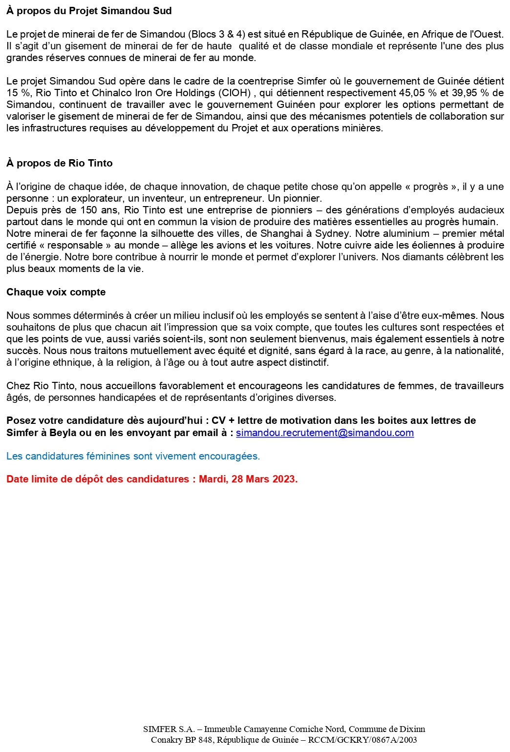 Un (1) Officier de Planification HME | page 2
