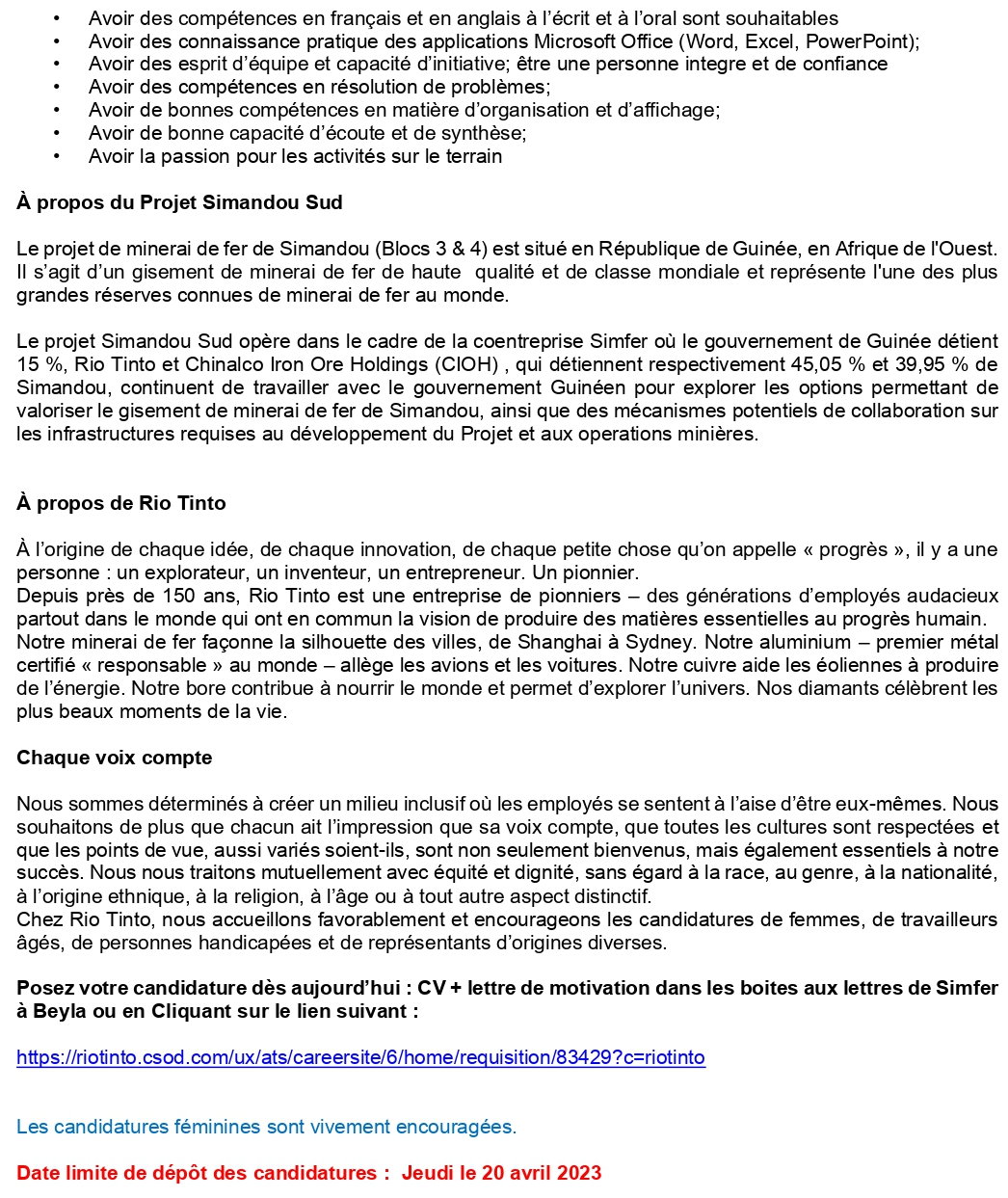 Quatre (04) Officiers Santé et Securité | p 2