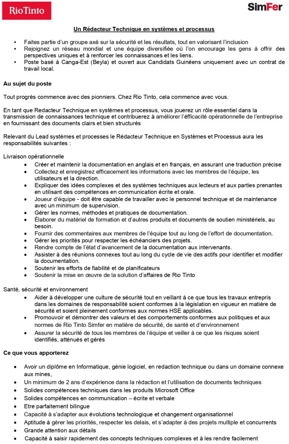 Un Rédacteur Technique en systèmes et processus | page 1
