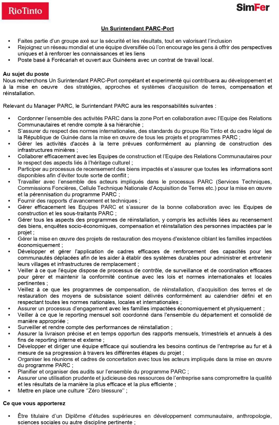 Un Surintendant PARC-Port | Page 1