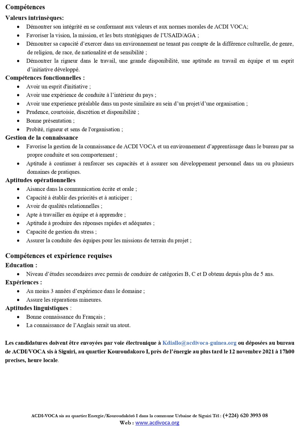 avis de Recrutement D'un Chauffeur page 2