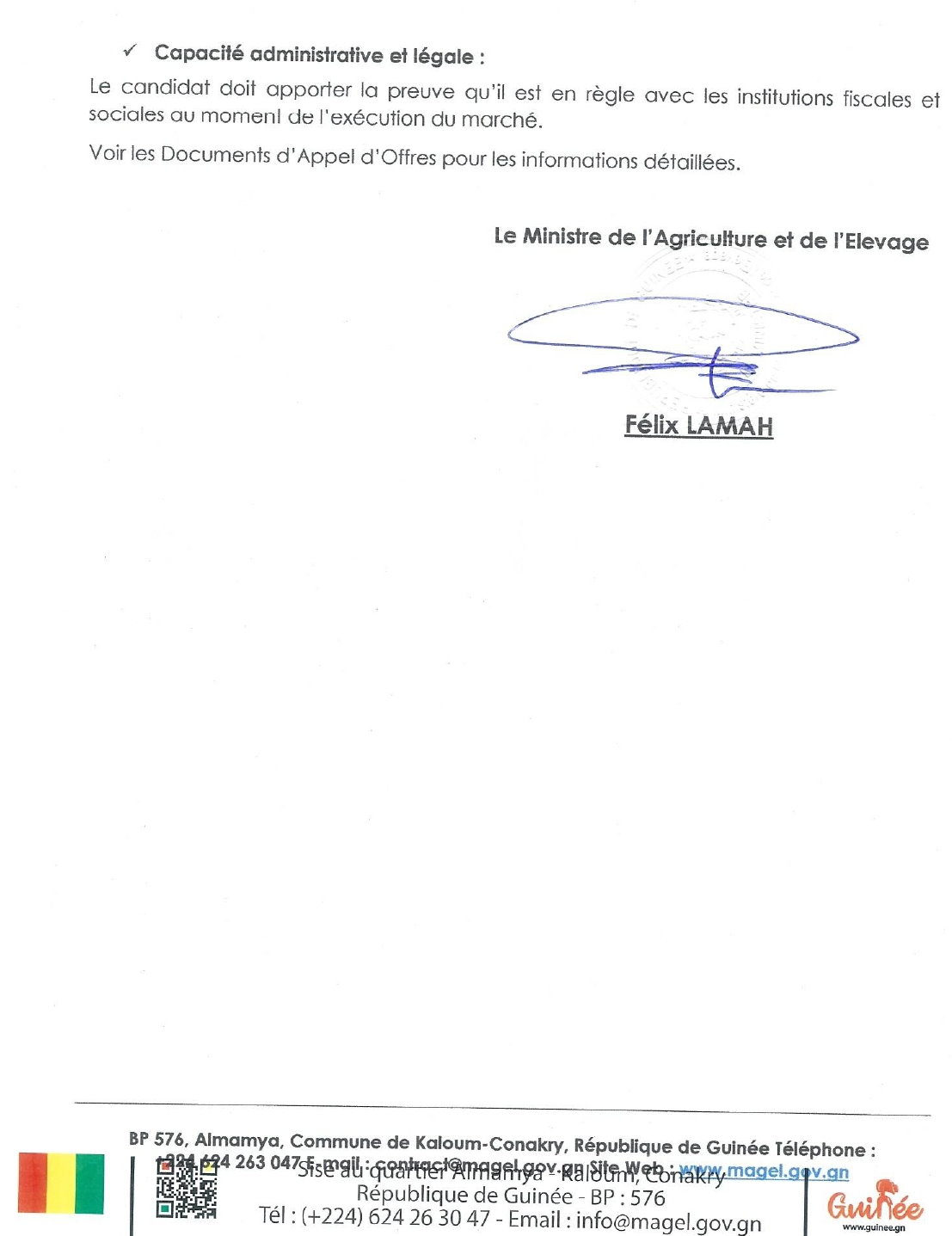 Avis d'appel d'offres international pour le marché d'acquisition de 33 véhicules pick-up tout terrain double cabines pour les inspecteurs vétérinaires | Page 3