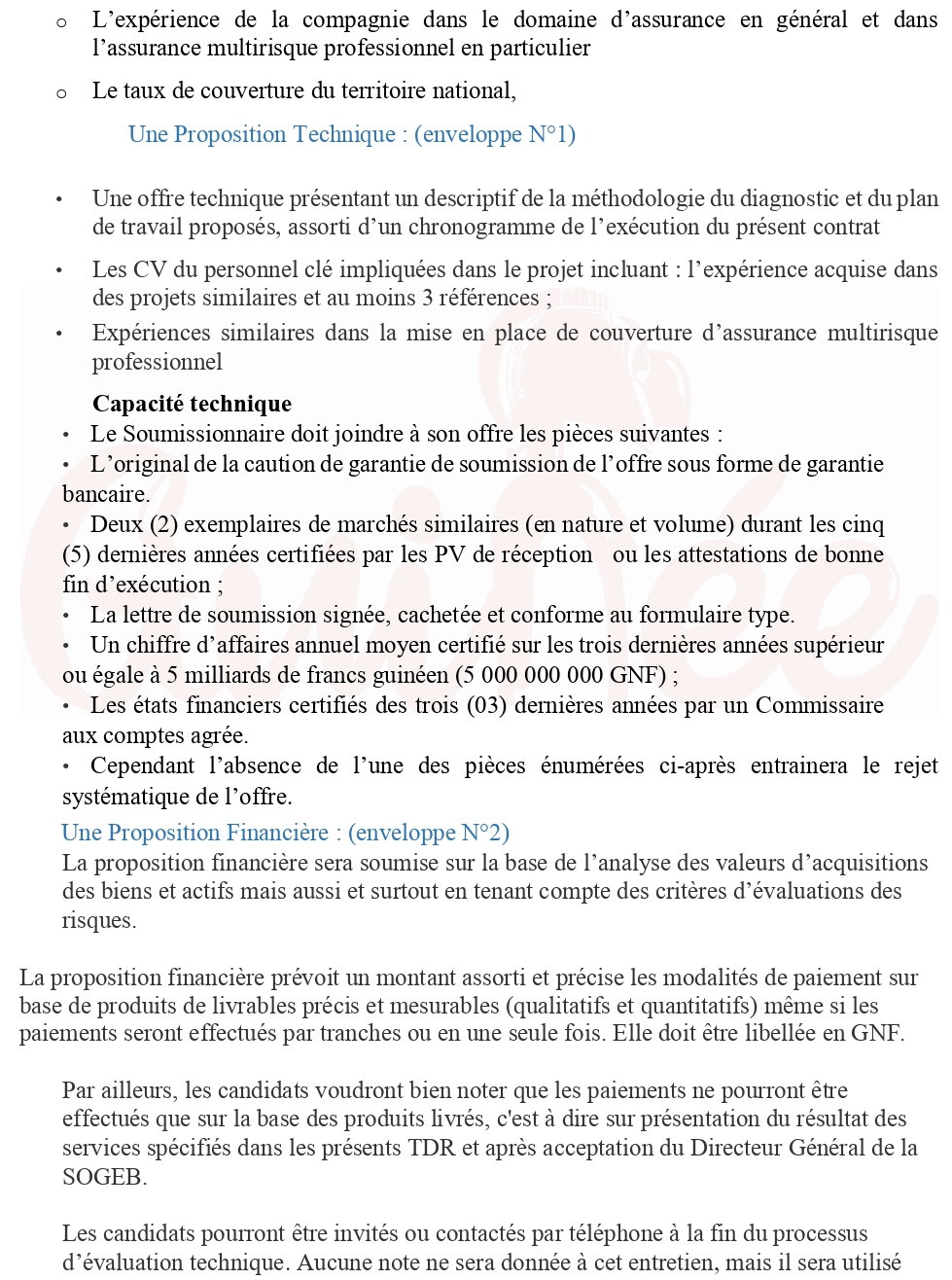 Avis De Recrutement d’une Structure fiable ou d’un Cabinet pour l’audit du data center | Page 5