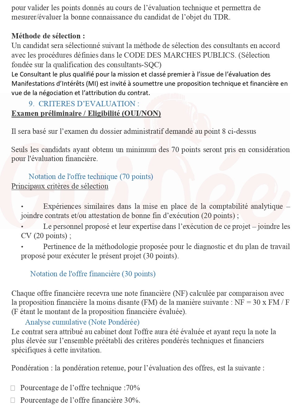 Avis De Recrutement d’une Structure fiable ou d’un Cabinet pour l’audit du data center | Page 6