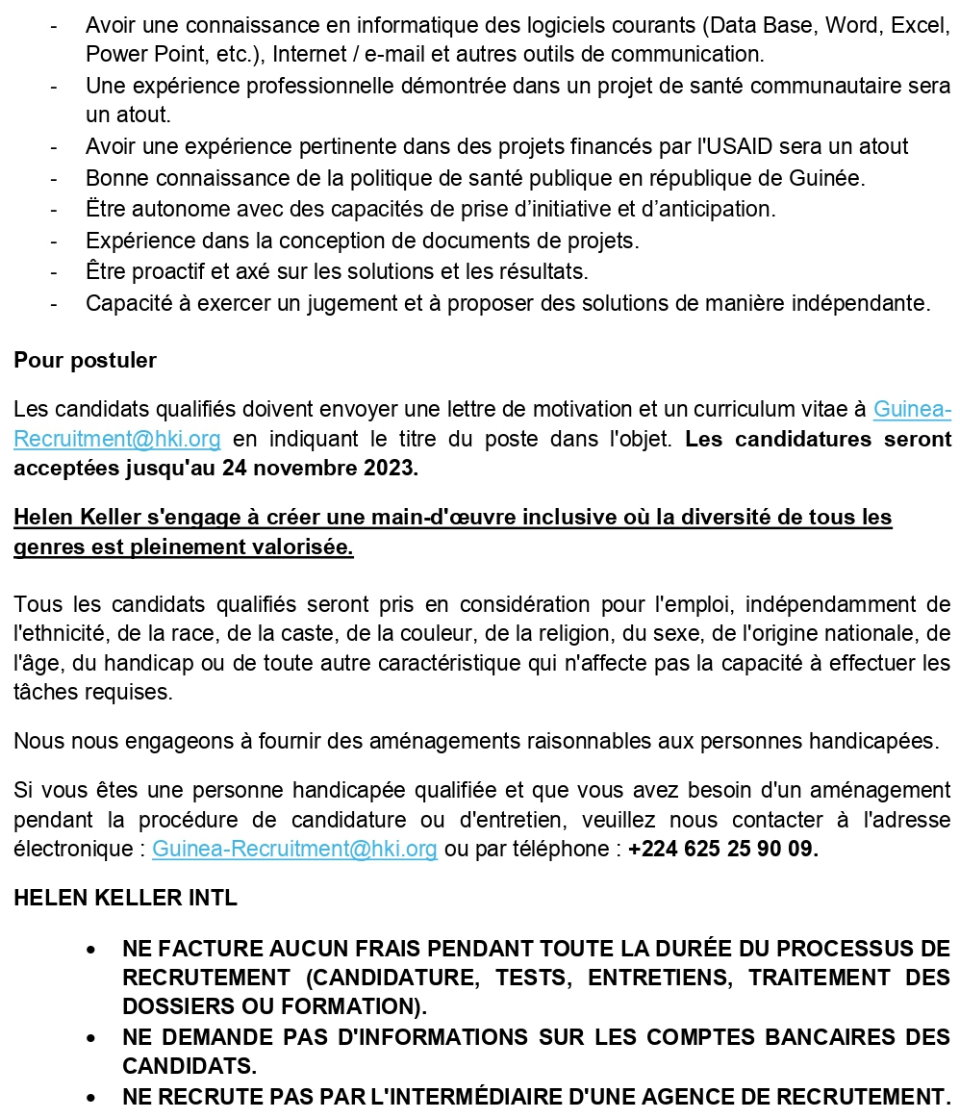 Avis De Recrutement D'un (E) Charge(E) De Soutien Au Programme Mtn / NTD Progam Support Officer | Page 3