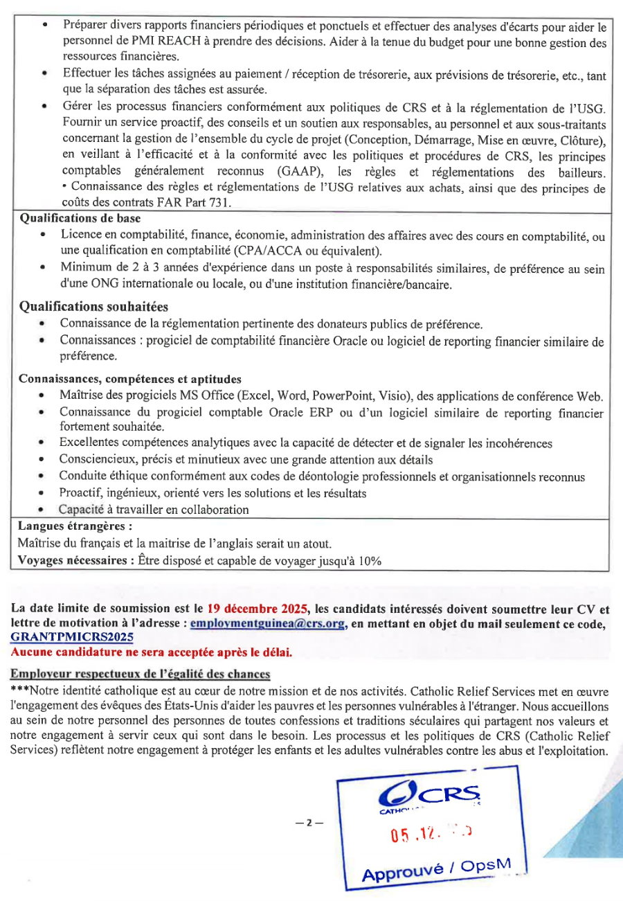 Recrutement D'un Grant Accountant du Projet PMI REACH | Page 2