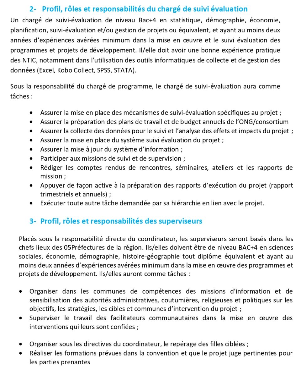 Avis de recrutement de plusieurs postes (Projet Education) | Page 4