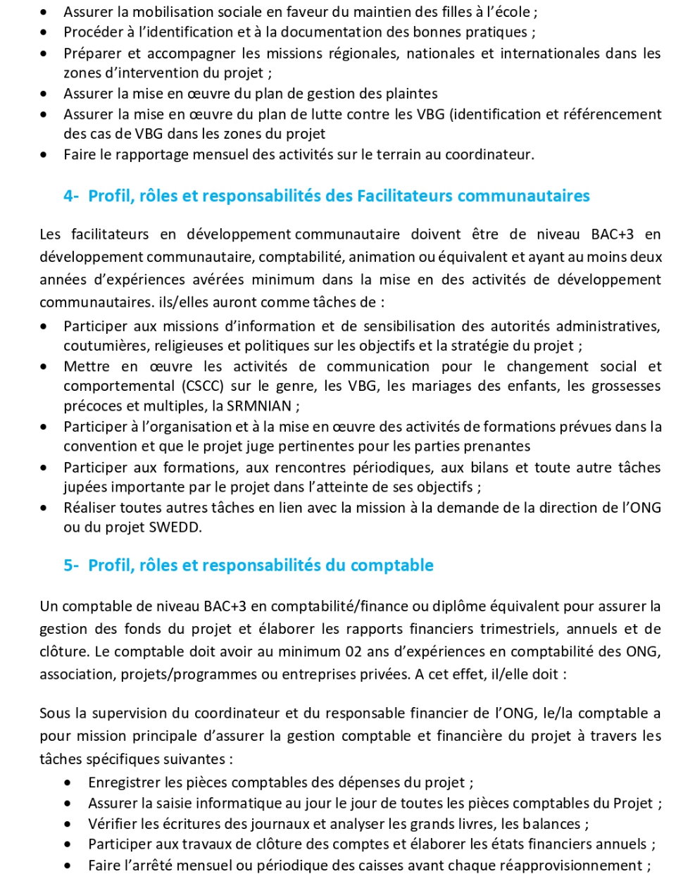 Avis de recrutement de plusieurs postes (Projet Education) | Page 5