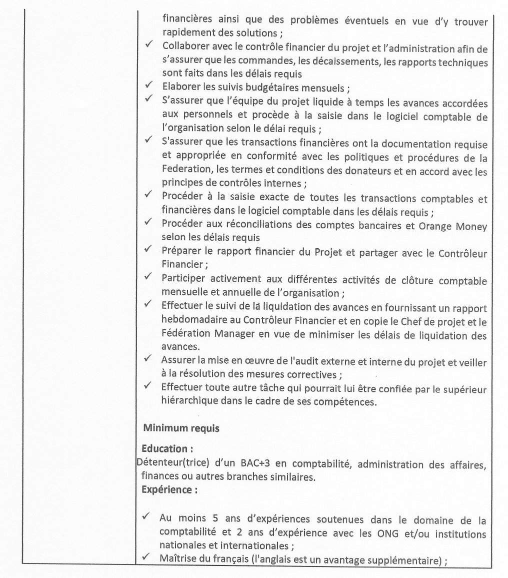 AVIS DE RECRUTEMENT COMPTABLE PROJET GC7 | Page 2
