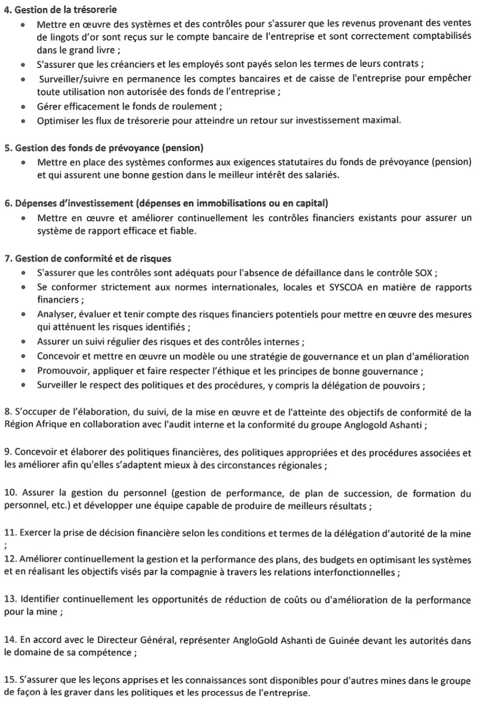 Avis de recrutement d'un(e) Directeur(rice) Senior Financier | Page 2