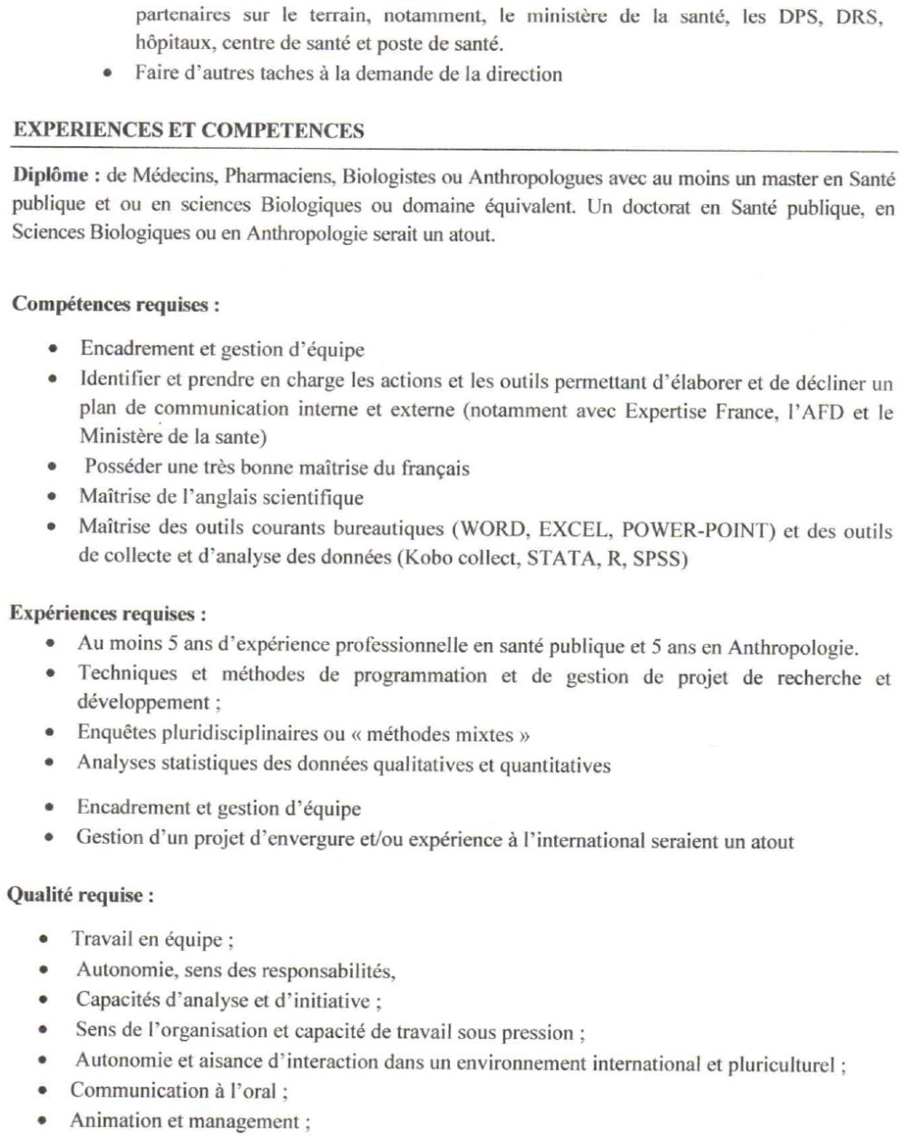 Recrutement D'un Chef De Projet PCI (H/F) - P2
